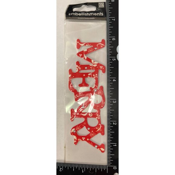 Merry Christmas Word Sticker Scrapbook Embellishment Me & My Big Ideas SE-128 - Picture 2 of 4